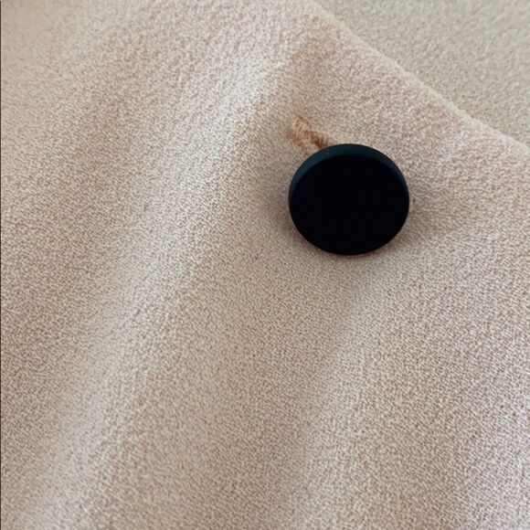 Maje Lorena Asymmetric Ruffle Crepe Top Peach M - Picture 9 of 15